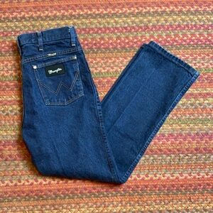 WRANGLER DARK WASH BLACK LABEL 933SED JEANS EQUESTRIAN